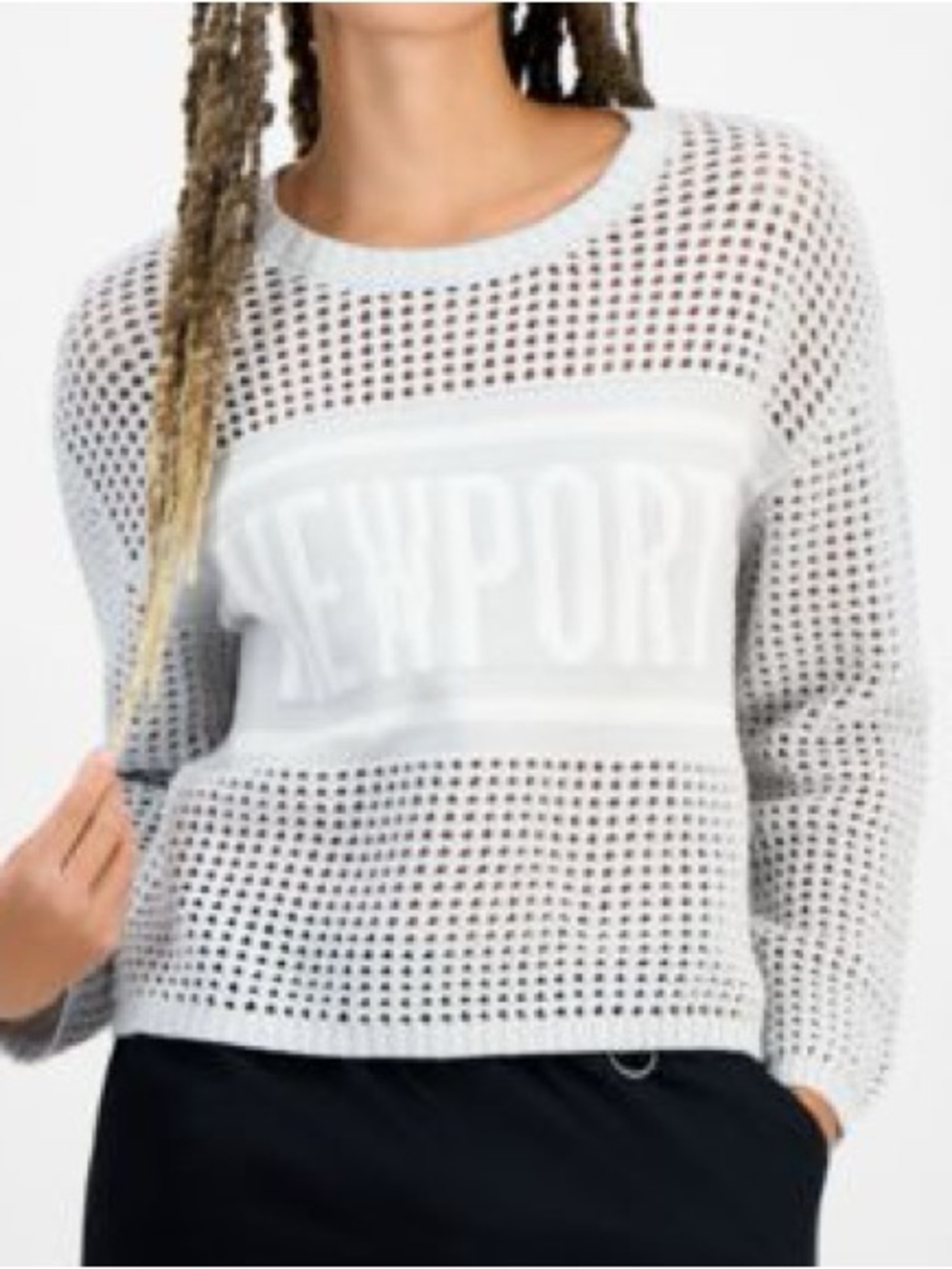 HOOKED UP OPEN WEAVE NEWPORT SWEATER